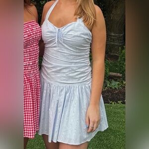 Cotton Candy LA Light Blue halter Slip Dress